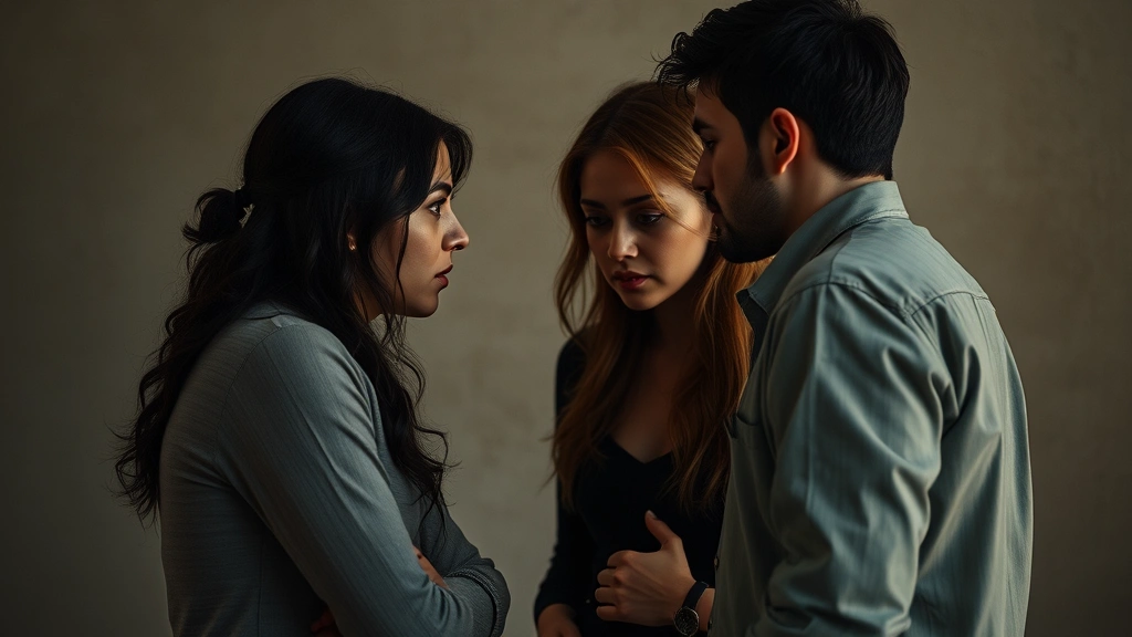 Group of desperate participants strategizing together, whispered conversation, trust and betrayal themes, intimate scene composition